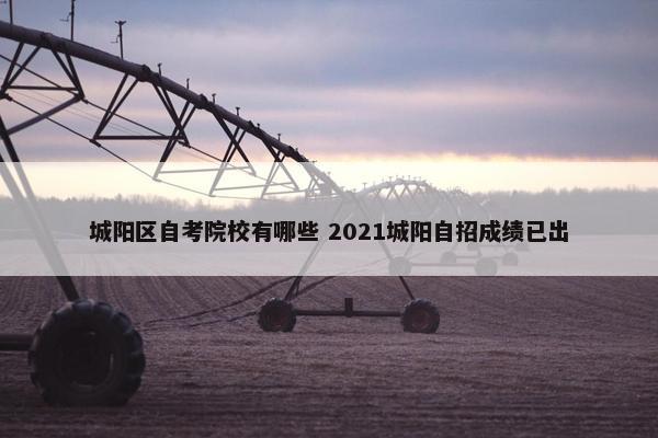 城阳区自考院校有哪些 2021城阳自招成绩已出