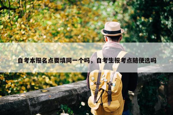 自考本报名点要填同一个吗，自考生报考点随便选吗