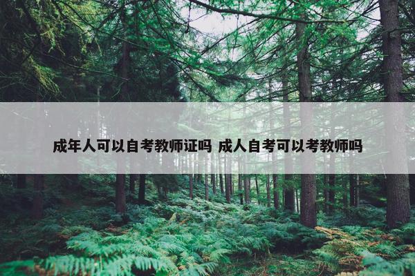 成年人可以自考教师证吗 成人自考可以考教师吗