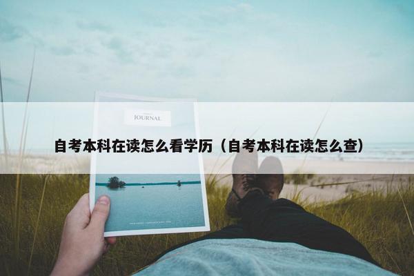 自考本科在读怎么看学历（自考本科在读怎么查）