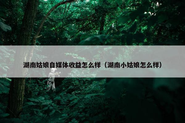 湖南姑娘自媒体收益怎么样（湖南小姑娘怎么样）