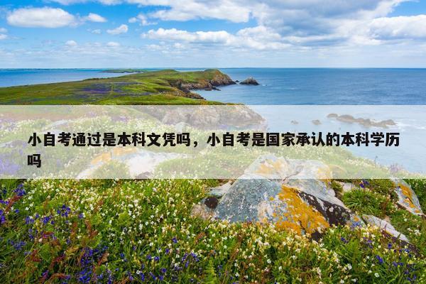 小自考通过是本科文凭吗，小自考是国家承认的本科学历吗