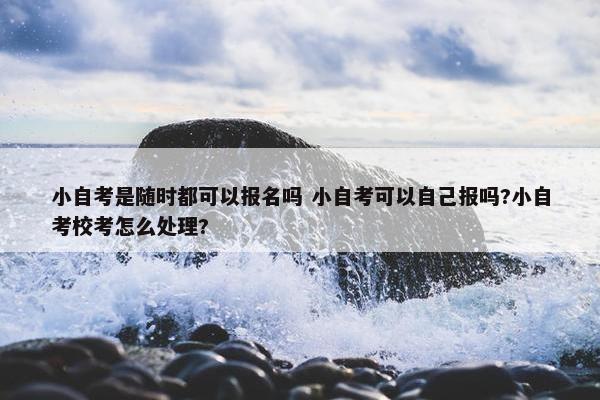 小自考是随时都可以报名吗 小自考可以自己报吗?小自考校考怎么处理?