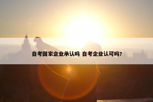 自考国家企业承认吗 自考企业认可吗?