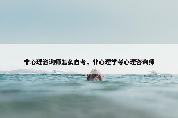 非心理咨询师怎么自考，非心理学考心理咨询师