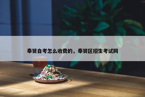 奉贤自考怎么收费的，奉贤区招生考试网