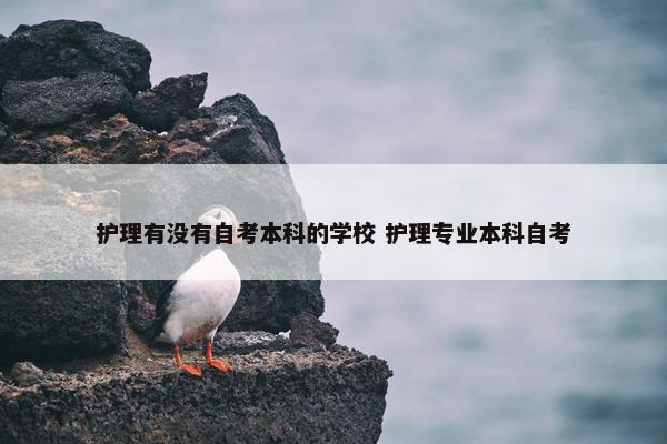 护理有没有自考本科的学校 护理专业本科自考