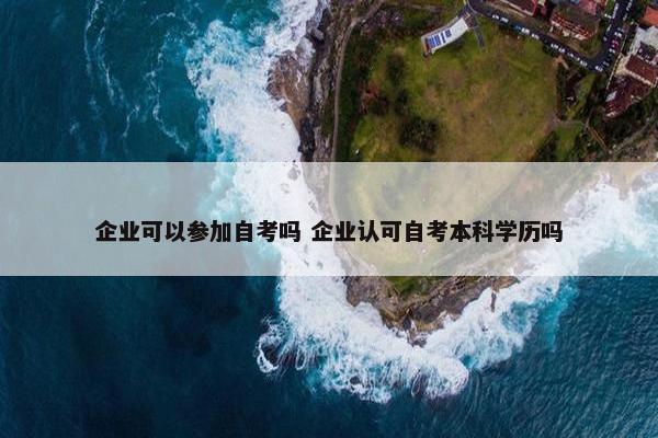 企业可以参加自考吗 企业认可自考本科学历吗