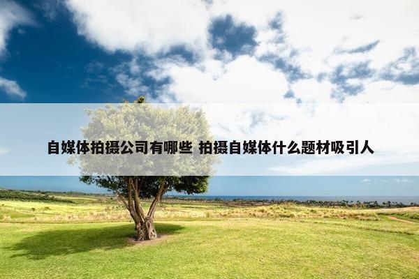 自媒体拍摄公司有哪些 拍摄自媒体什么题材吸引人