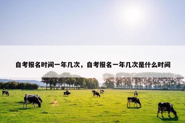 自考报名时间一年几次，自考报名一年几次是什么时间