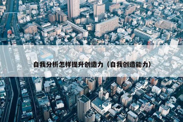 自我分析怎样提升创造力（自我创造能力）