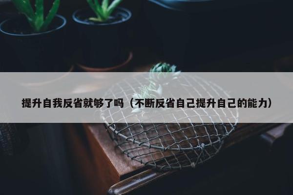 提升自我反省就够了吗（不断反省自己提升自己的能力）