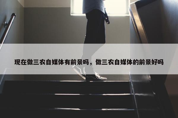 现在做三农自媒体有前景吗，做三农自媒体的前景好吗