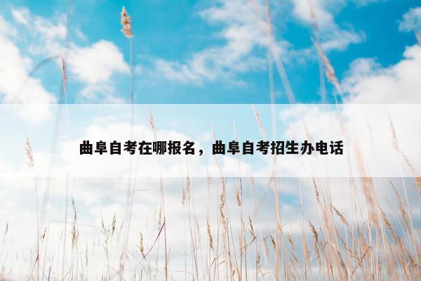 曲阜自考在哪报名，曲阜自考招生办电话