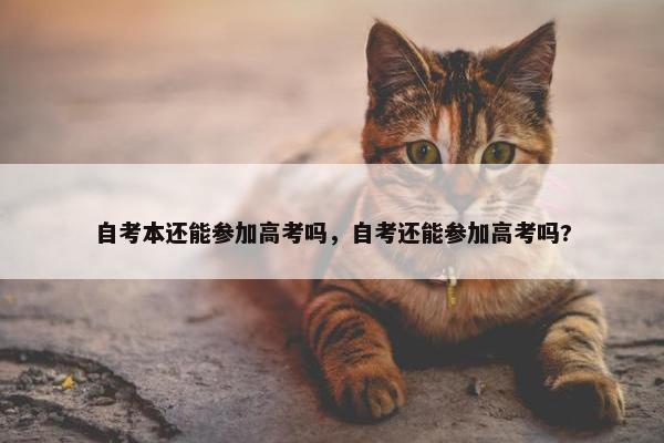 自考本还能参加高考吗，自考还能参加高考吗?