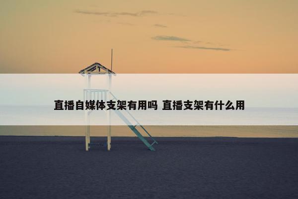 直播自媒体支架有用吗 直播支架有什么用