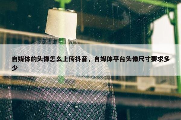 自媒体的头像怎么上传抖音，自媒体平台头像尺寸要求多少