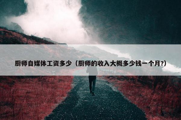 厨师自媒体工资多少（厨师的收入大概多少钱一个月?）