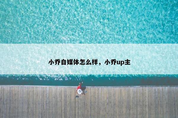 小乔自媒体怎么样，小乔up主