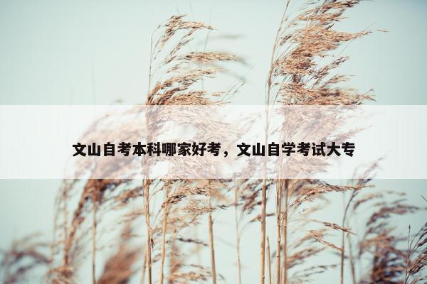 文山自考本科哪家好考，文山自学考试大专