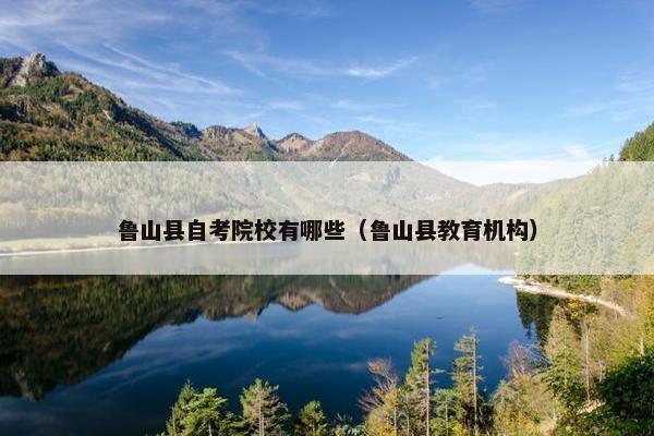 鲁山县自考院校有哪些（鲁山县教育机构）