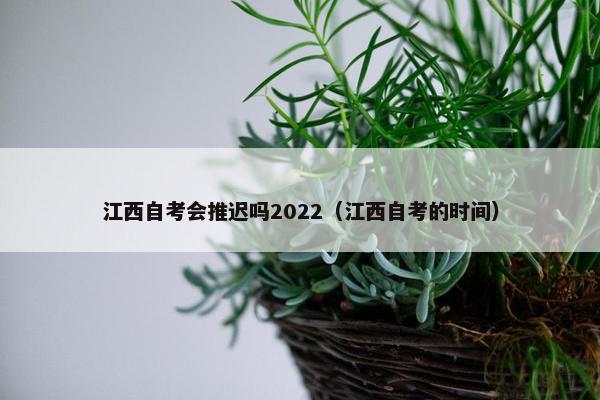 江西自考会推迟吗2022（江西自考的时间）