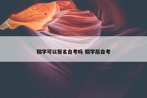 辍学可以报名自考吗 辍学后自考