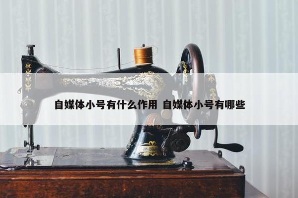 自媒体小号有什么作用 自媒体小号有哪些