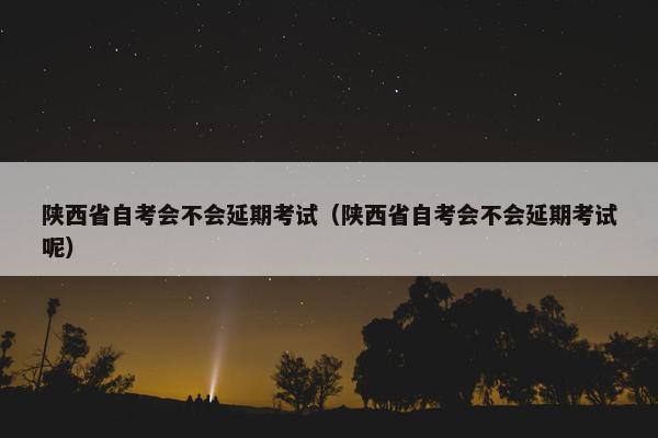 陕西省自考会不会延期考试（陕西省自考会不会延期考试呢）