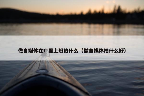 做自媒体在厂里上班拍什么（做自媒体拍什么好）