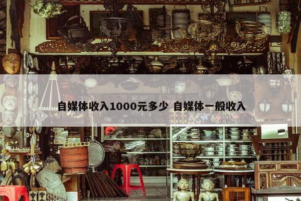 自媒体收入1000元多少 自媒体一般收入