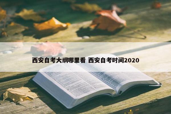 西安自考大纲哪里看 西安自考时间2020