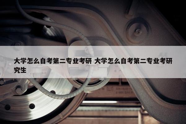 大学怎么自考第二专业考研 大学怎么自考第二专业考研究生