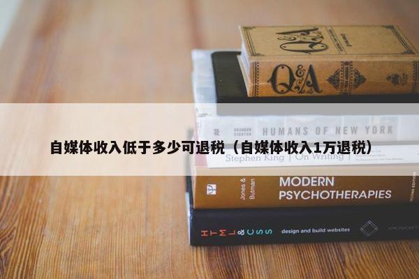 自媒体收入低于多少可退税（自媒体收入1万退税）