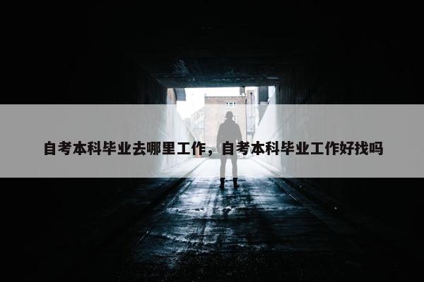 自考本科毕业去哪里工作，自考本科毕业工作好找吗