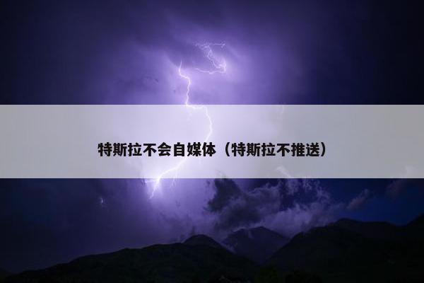 特斯拉不会自媒体（特斯拉不推送）