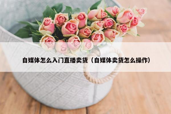 自媒体怎么入门直播卖货（自媒体卖货怎么操作）