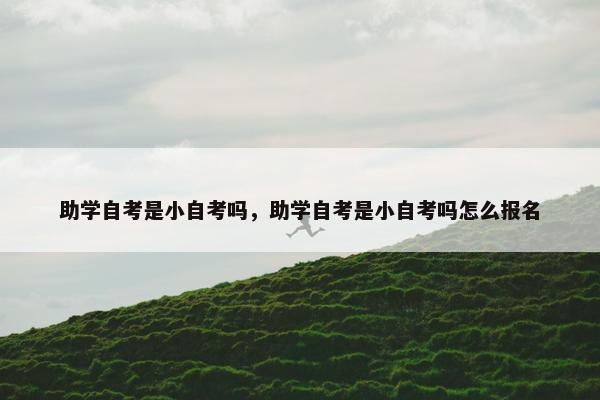 助学自考是小自考吗，助学自考是小自考吗怎么报名