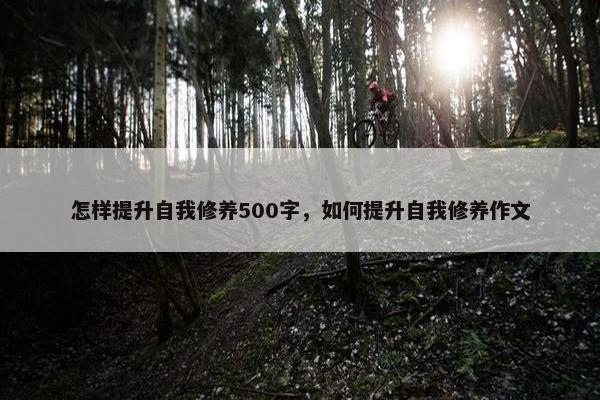 怎样提升自我修养500字，如何提升自我修养作文