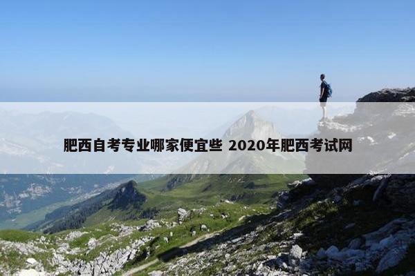 肥西自考专业哪家便宜些 2020年肥西考试网