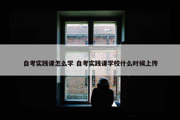 自考实践课怎么学 自考实践课学校什么时候上传