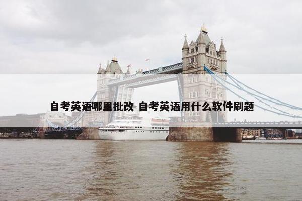 自考英语哪里批改 自考英语用什么软件刷题