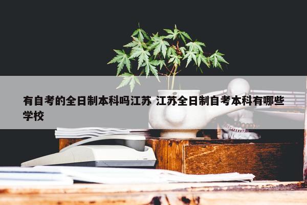 有自考的全日制本科吗江苏 江苏全日制自考本科有哪些学校