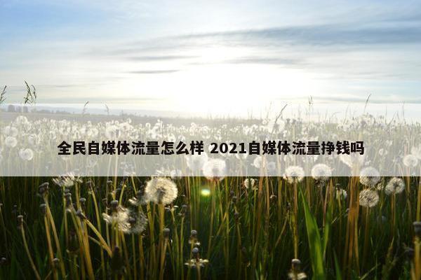 全民自媒体流量怎么样 2021自媒体流量挣钱吗