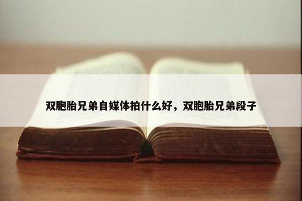 双胞胎兄弟自媒体拍什么好，双胞胎兄弟段子