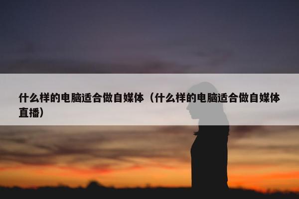 什么样的电脑适合做自媒体（什么样的电脑适合做自媒体直播）