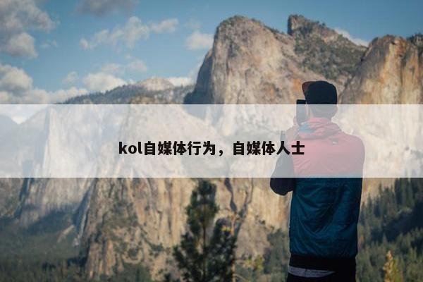 kol自媒体行为，自媒体人士