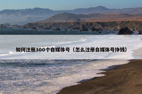 如何注册300个自媒体号（怎么注册自媒体号挣钱）