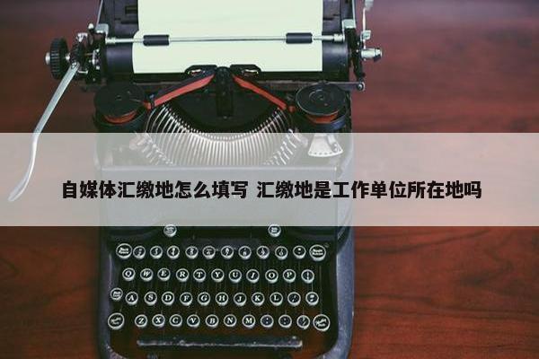 自媒体汇缴地怎么填写 汇缴地是工作单位所在地吗