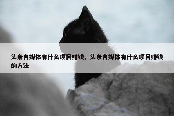 头条自媒体有什么项目赚钱，头条自媒体有什么项目赚钱的方法